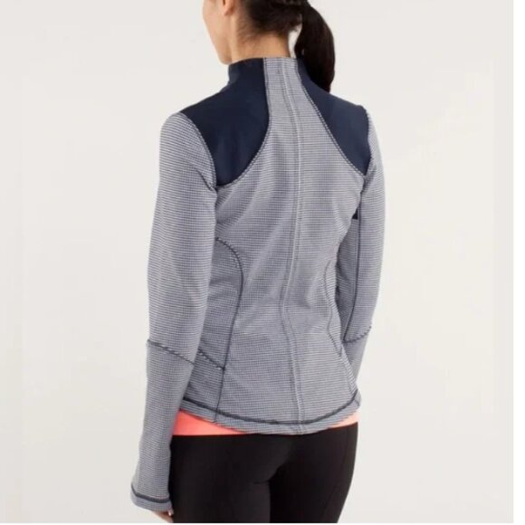 Lululemon Gingham Forme Jacket Inkwell Size 8 - Picture 3 of 14